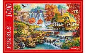 ПАЗЛЫ 1000 элементов. Ф1000-6796 ДОМИК У ВОДОПАДА