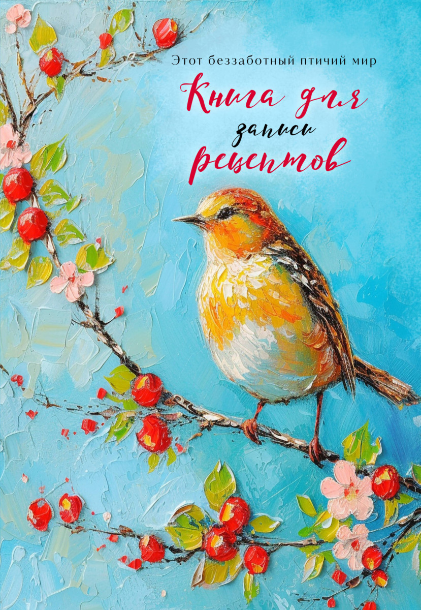 Книга для записи рецептов (Птица на голубом небе)