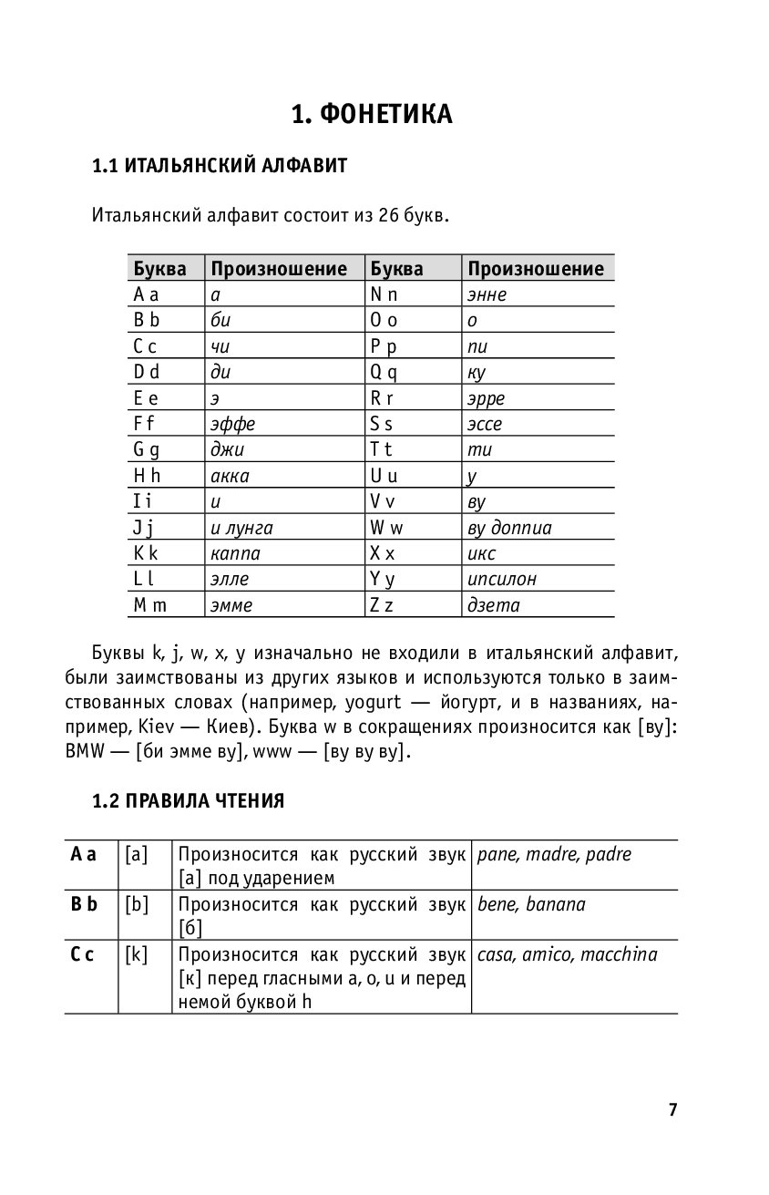 Итальянский язык в таблицах и схемах