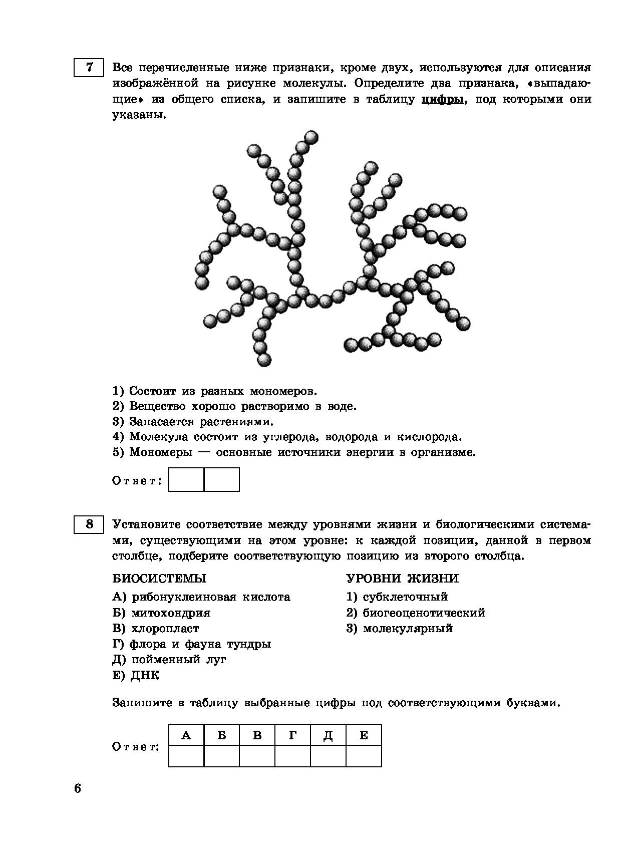 Вариант биология 2023