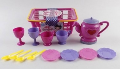Игровой набор посуды. Веселое чаепитие (13 предметов в корзинке).  Арт. 1479317