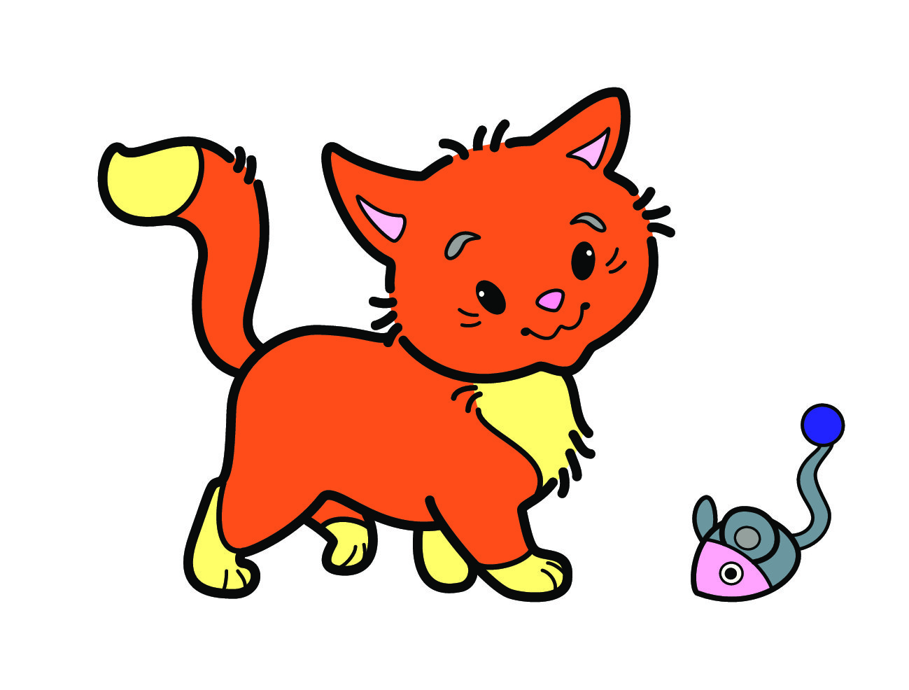 Котенок для детей распечатка цветная