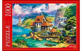 ПАЗЛЫ 1000 элементов. Ф1000-6804 ДОМИК У МОРЯ