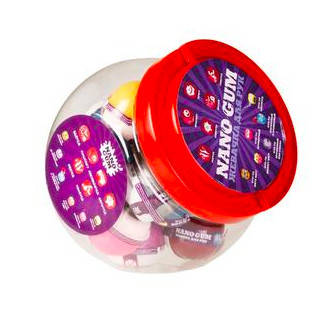 Пластилин для лепки "Жвачка для рук "Nano gum",  Ассорти" в шоу-банке", 25 гр. (арт.SВ501N)
