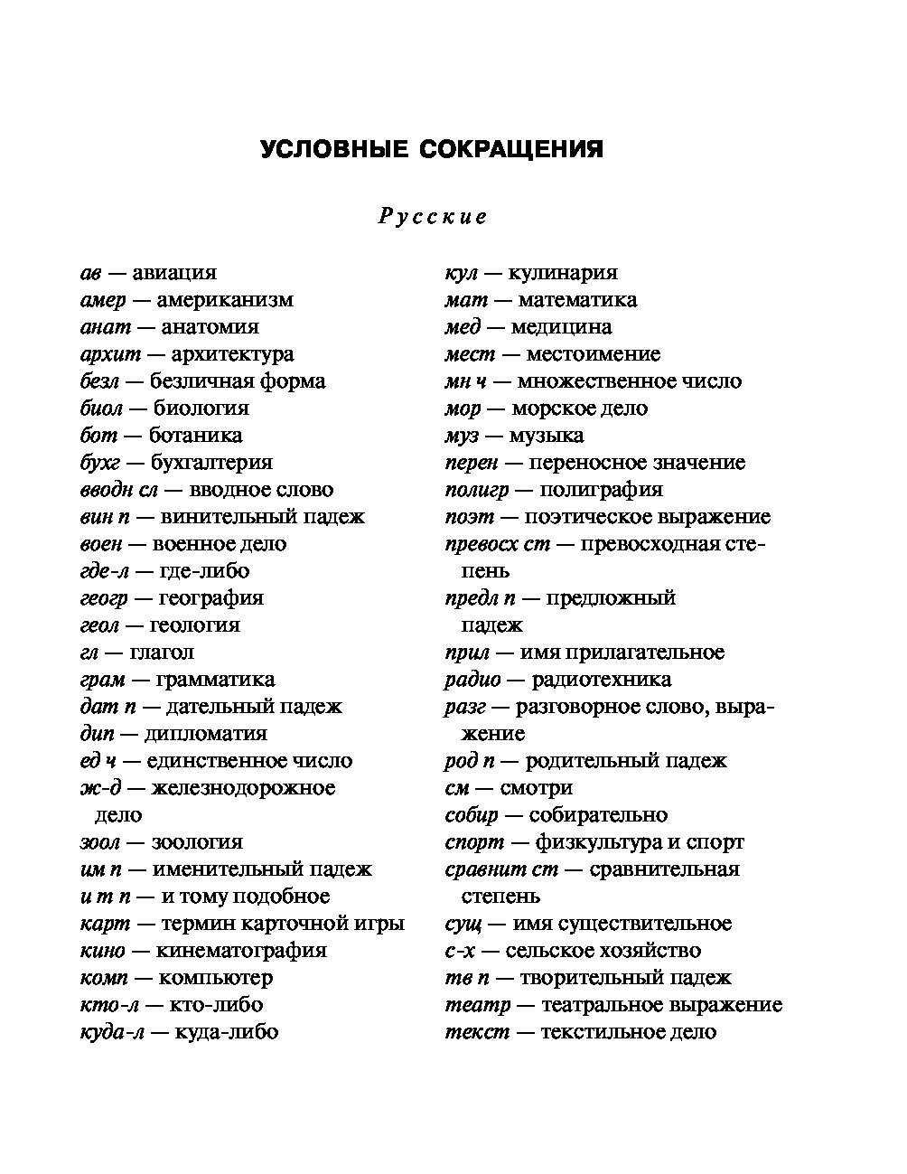 Сокращения в русском языке. Условные сокращения. Военные аббревиатуры. Русские сокращения.