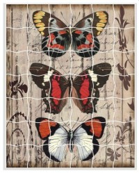 Мозаика-стикеры. Панно из бабочек - пазлы-стикеры (XD02)