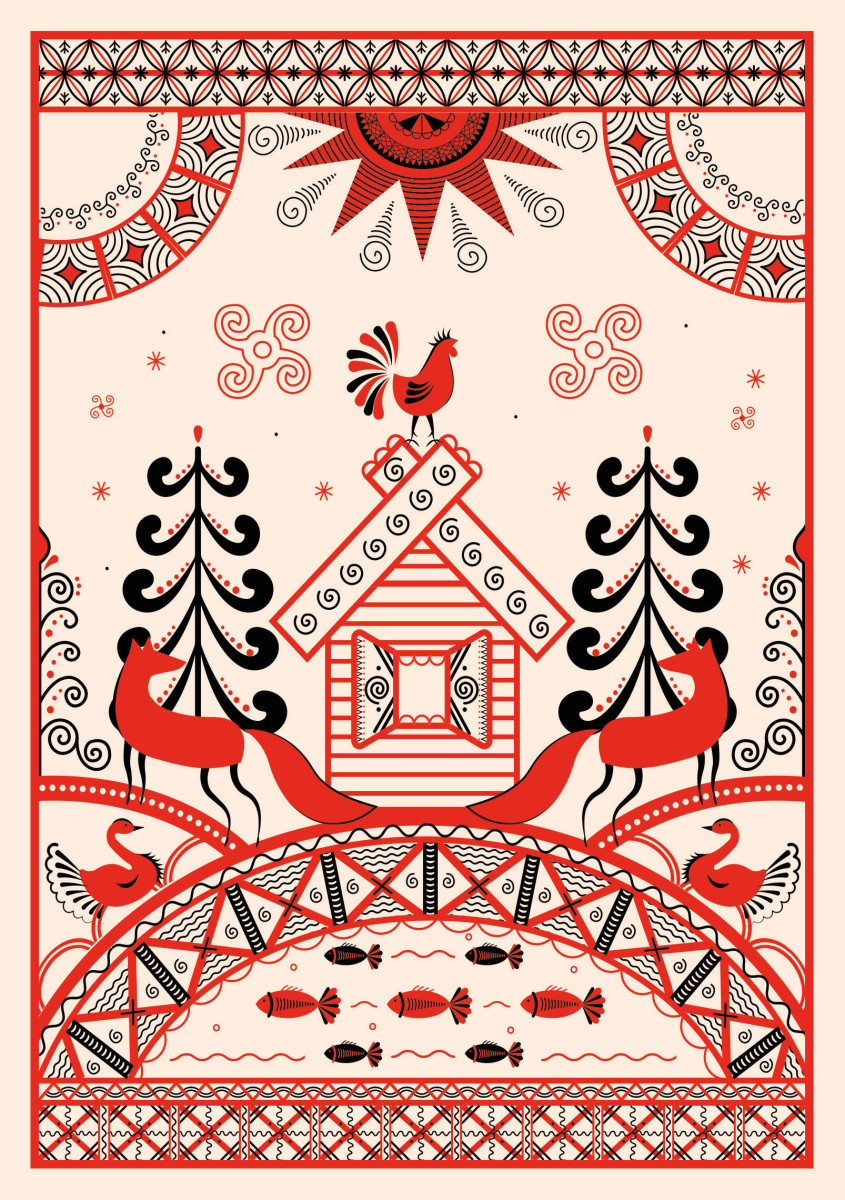 Блокнот Жили-были. Мезенская роспись «Лиса» (формат А5, 144 стр., блинтовое тиснение, тонированный блок) Блокнот Жили-были. Мезенская роспись «Лиса» (формат А5, 144 стр., блинтовое тиснение, тонированный блок)