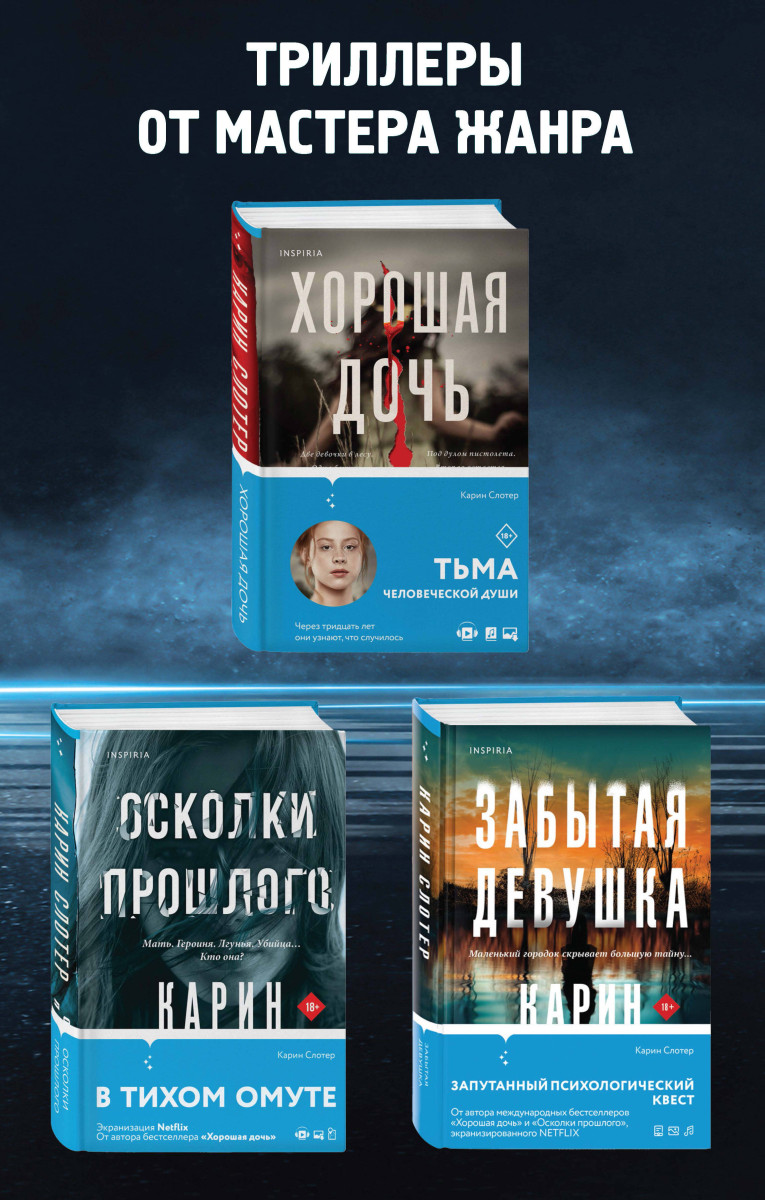 Купить Триллеры от мастера жанра. Комплект из 3-х книг (Забытая девушка,  Осколки прошлого, Хорошая дочь) Слотер К. | Book24.kz