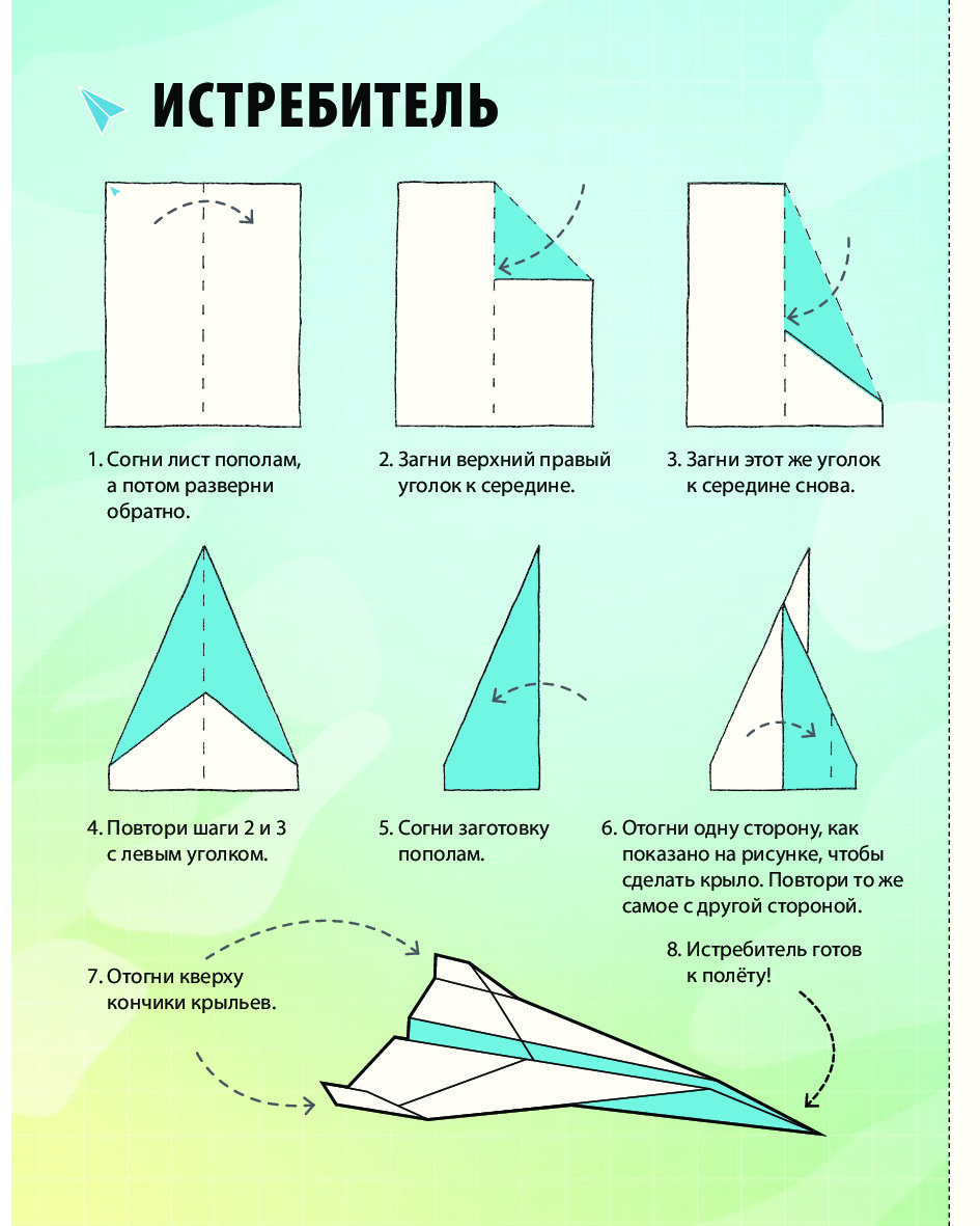 Как сделать самолетик из бумаги пошаговая инструкция фото а4