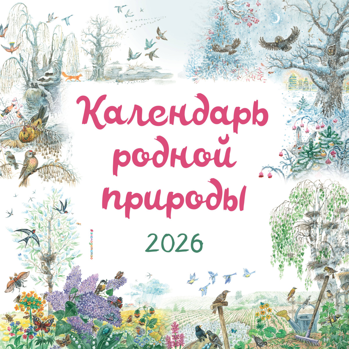 Календарь родной природы настенный на 2026 год (290х290 мм) (ил. М. Белоусовой)