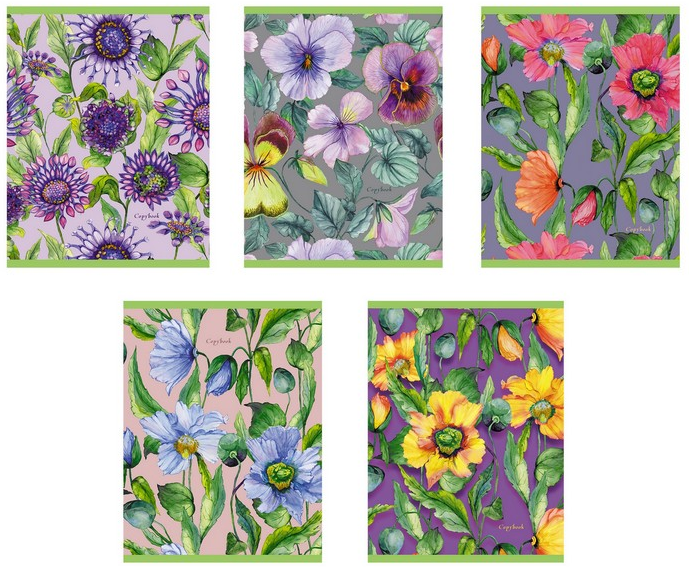 Акварельный гербарий ТЕТРАДИ А5 (*скрепка) 96Л. Обложка: ламинирование