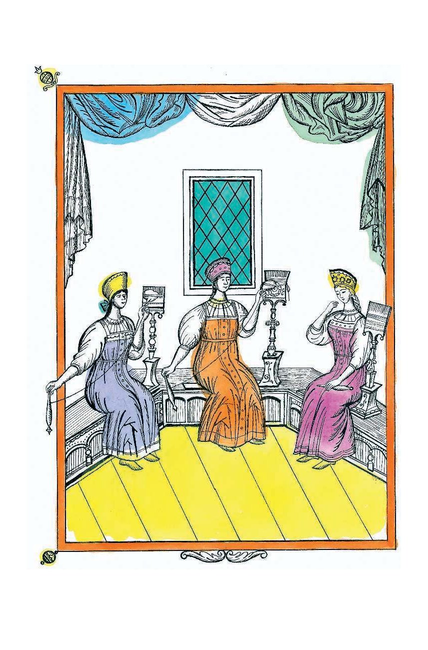 Три девицы под окном Пушкин иллюстрации