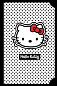 48390 Записная книжка в пластиковой обложке А5 100л"Hello Kitty" Черный горох