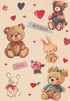 Cute Bear Notebook (А6, 32 л., дизайнерская бумага) Cute Bear Notebook (А6, 32 л., дизайнерская бумага)