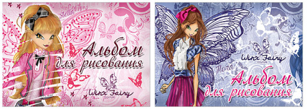 Альб д.рис 20л клей А4 WX20/2-EAC твин УФ Winx Fairy Couture