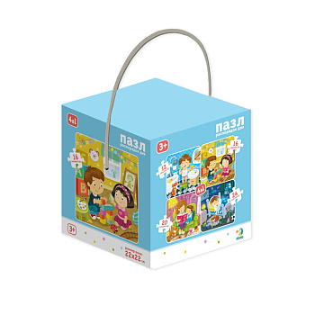 Пазл 4-в-1 "Распорядок дня" Пазл 4-в-1 "Распорядок дня"