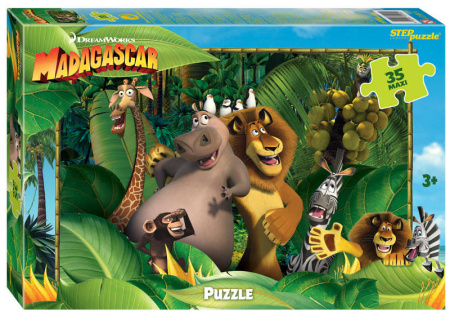 Мозаика "puzzle" 35 MAXI "Мадагаскар - 3" (Dreamworks, Мульти)