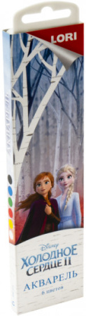 Акварель Disney "Холодное сердце-2" 6 цветов, в пластике, б/к