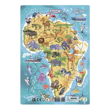 Пазл в рамке "Африка" 53 элемента Пазл в рамке "Африка" 53 элемента