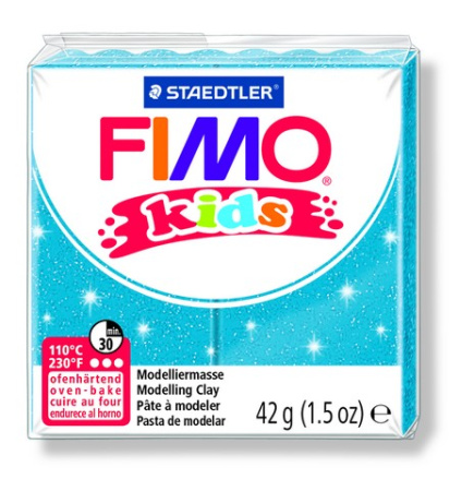 FIMO kids полимер. глина д/детей (блестящий синий) уп. 42 гр.