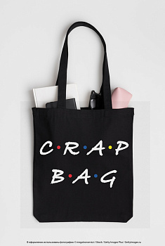 Сумка. Crap bag (черная, 38х43 см, длина ручек 58 см) Сумка. Crap bag (черная, 38х43 см, длина ручек 58 см)