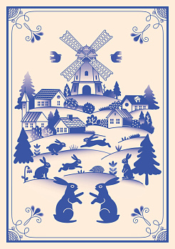 Блокнот Жили-были. Гжель «Зайчики» (формат А5, 144 стр., блинтовое тиснение, тонированный блок) Блокнот Жили-были. Гжель «Зайчики» (формат А5, 144 стр., блинтовое тиснение, тонированный блок)