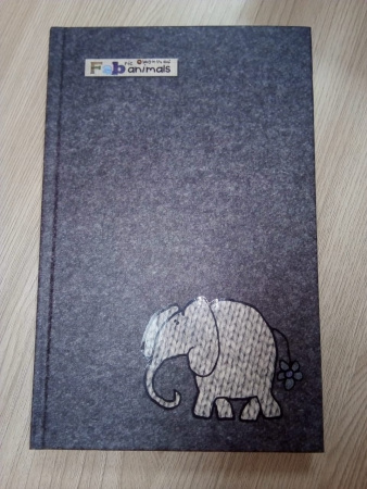 Ежедневник  недатированный 128 л., А5,  офсет., 65 гр.,47469-FA/EF-Fab Animals-Elephant