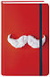 Блокнот с резинкой "Усы Деда Мороза" (красный). А5, твердый переплет, 192 стр.