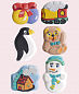 Ассорти с пингвином(домик,мишка,мячики,пингвин,паровоз,снеговик)