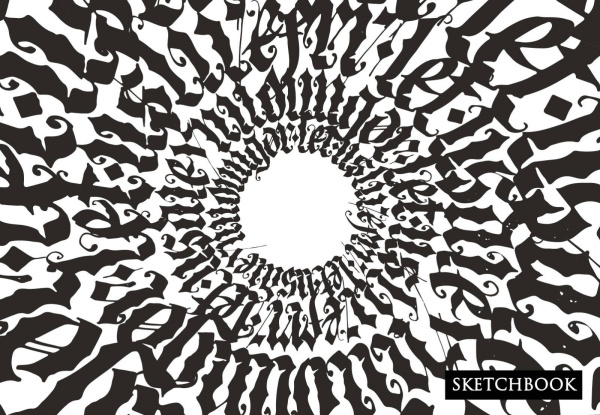 Скетчбук. Леттеринг как искусство (формат А5, 128 стр, открытый корешок, бумага слоновая кость)