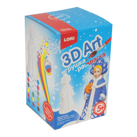3D Art.Игрушка-раскраска "Снегурочка с белочкой"