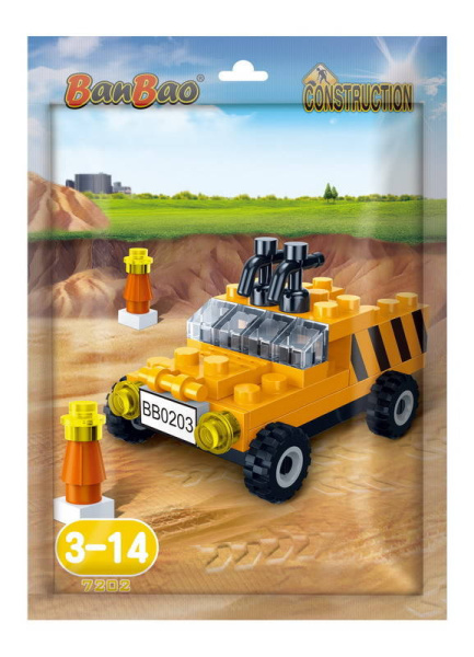 Конструктор Машина в пакетике, 39 деталей,11.5x16см