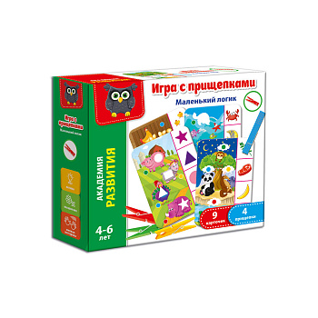 Игра с прищепками "Маленький логик" Игра с прищепками "Маленький логик"