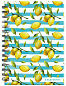 Лимоны. Ежедневник недатированный (А5, 120 листов, золотая евроспираль, УФ-лак на обложке)