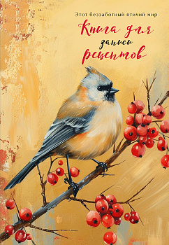 Книга для записи рецептов (Птица с красными ягодами) Книга для записи рецептов (Птица с красными ягодами)