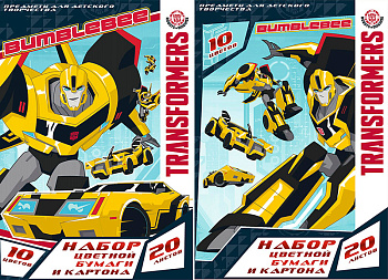 Бум и карт цв д/дет тв 10цв 20л(4мет) Папка 200*290 TR111/2-EAC Transformers Prime