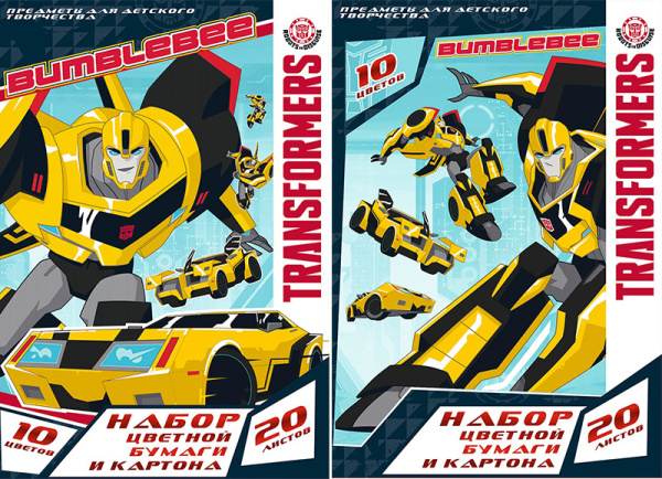 Бум и карт цв д/дет тв 10цв 20л(4мет) Папка 200*290 TR111/2-EAC Transformers Prime