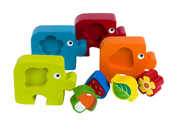 Игра из дерева" Первый пазл малыша. Подбираем фигуры. Растения"