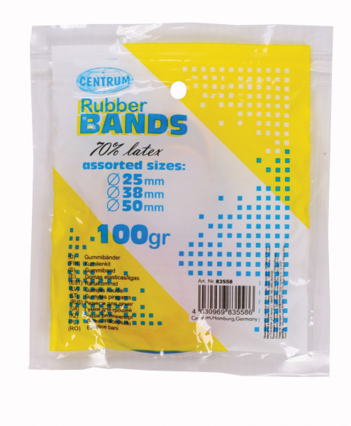 Резинки для денег 100 гр цвет ассорти,  латекс 70%