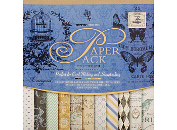 025-SB Набор бумаги "Синий сапфир" 30.5см*30.5см