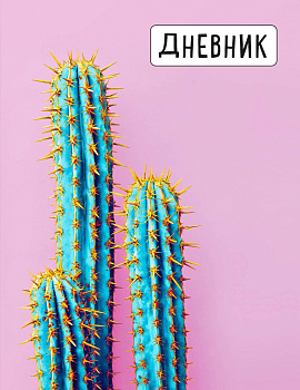 Дневник школьный. Кактус (48л., А5, выб.лак)