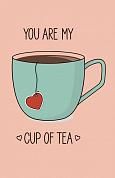 You are my cup of tea (aquamarine cup) (А5)