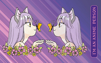 Кардхолдер (в форме книжки, 215х65 мм) I'm an anime person Кардхолдер (в форме книжки, 215х65 мм) I'm an anime person