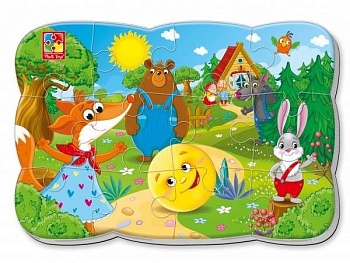 Пазлы на магните "Колобок" Пазлы на магните "Колобок"