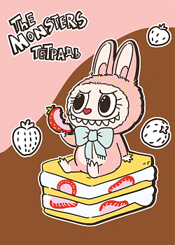 The Monsters. Тетрадь в клетку общая (Лабубу и пироженки, А5, 48 л.) The Monsters. Тетрадь в клетку общая (Лабубу и пироженки, А5, 48 л.)
