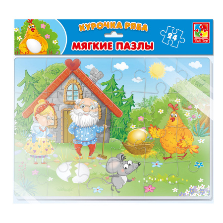 Мягкие пазлы Сказки "Курочка Ряба" А4 24 элемента