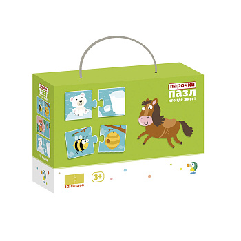 Пазл-парочки  "Где кто живет" Пазл-парочки  "Где кто живет"