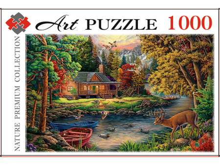 Artpuzzle. ПАЗЛЫ 1000 элементов. УЮТНЫЙ ДОМИК У РЕКИ (Арт. Ф1000-0569)