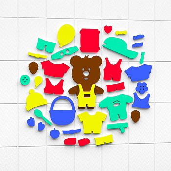 Набор для купания "Аква Одевашка Мишка"