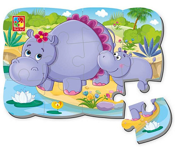 Пазлы на магните Мои первые игры "Бегемот" Пазлы на магните Мои первые игры "Бегемот"